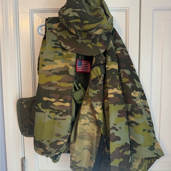 🪖 Metemot Kids Army Role Play Set Costume – Camo Jacket & Vest (Size M) LIKE NEW - Picture 13 of 16